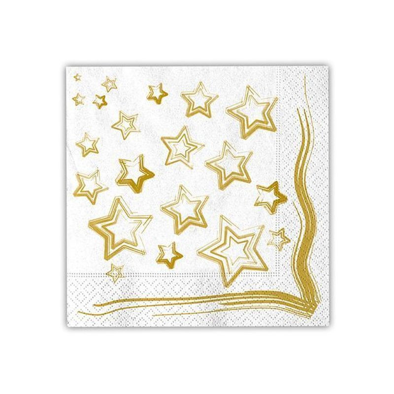 TOVAGLIOLI CM.33X33 PZ.20 GOLDEN STAR EAN 8020834301557 INGROSSO TOVAGLIOLI NATALIZI