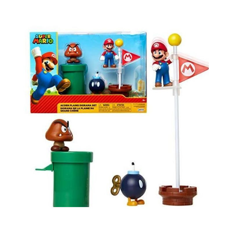 SUPER MARIO ACORN PLAINS DIORAMA SET EAN 0039897859873 INGROSSO PERSONAGGI CARTOON E DISNEY