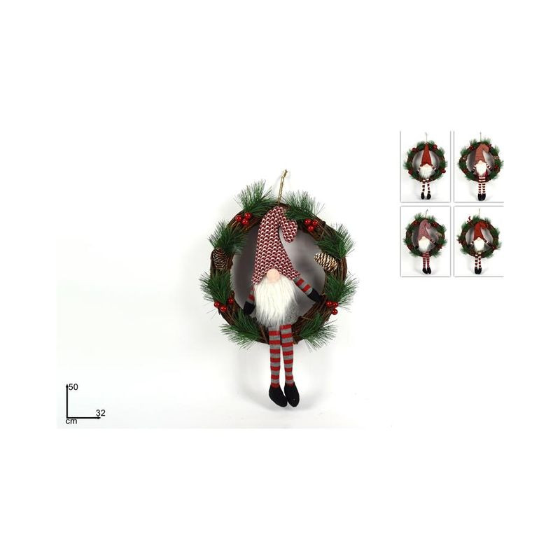DIETROPORTA BABBO NATALE NORDICO 4ASS. EAN 8053482076669 INGROSSO OGGETTISTICA NATALIZIA