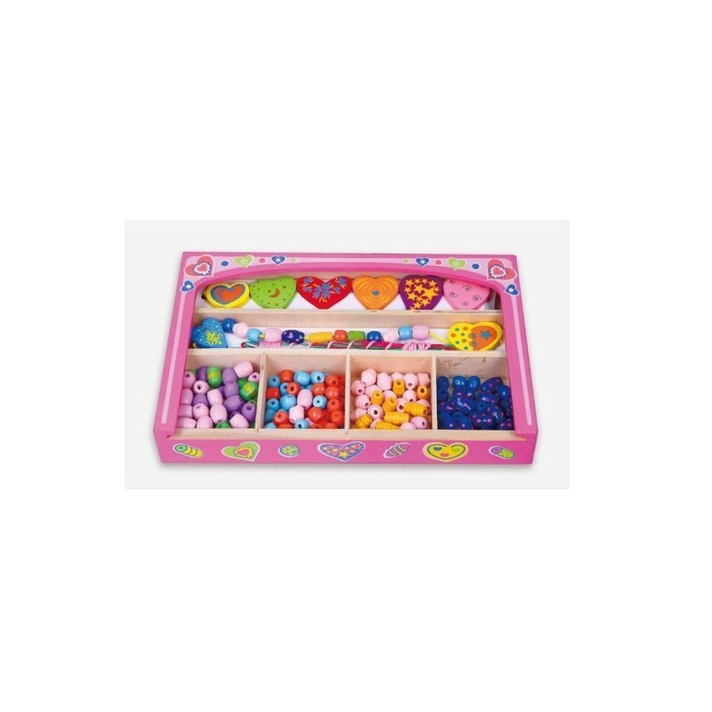 CONFEZIONE 180 PERLINE LEGNO 25X15.5X3.5CM EAN 6934510527297 INGROSSO GIOCHI IN LEGNO