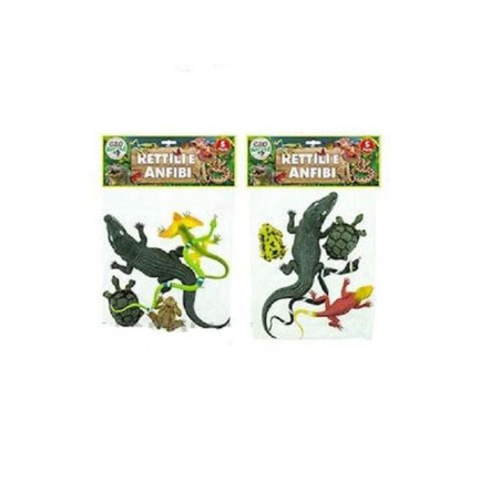 GEO NATURE - RETTILI E ANFIBI 5PZ ASS EAN 8017967741633 INGROSSO BUSTE ANIMALI GIOCATTOLO