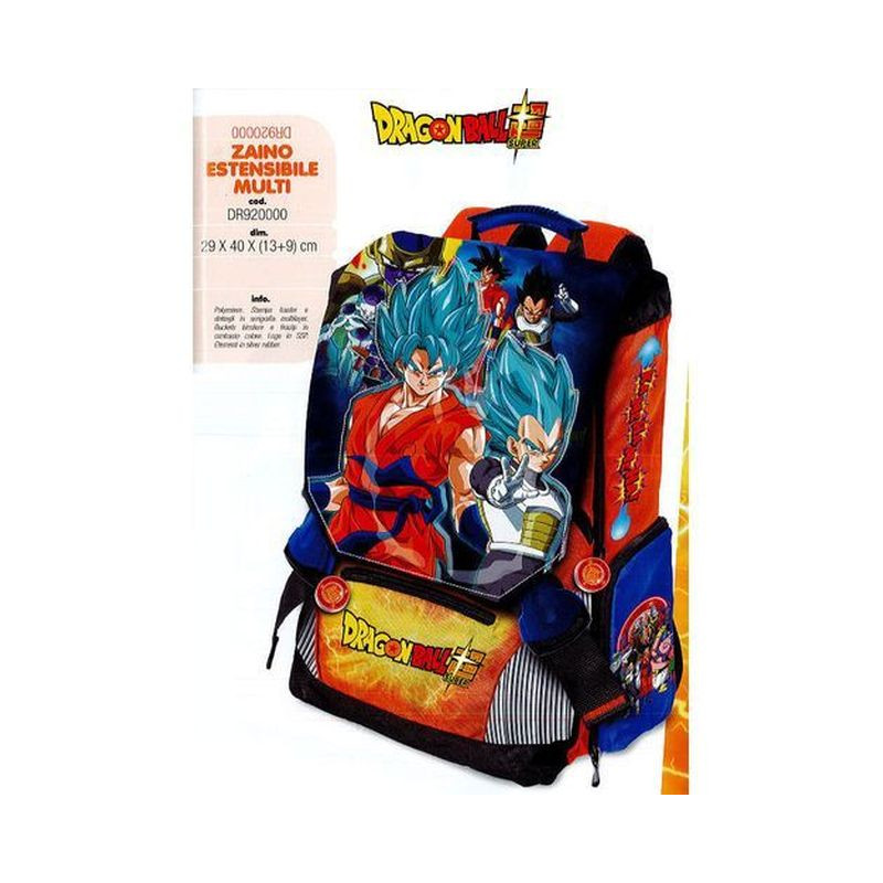 DRAGON BALL 18 ZAINO ESTENSIBILE MULTI 29X40X(13+9)CM EAN 8056379052692 INGROSSO ZAINI SCUOLA