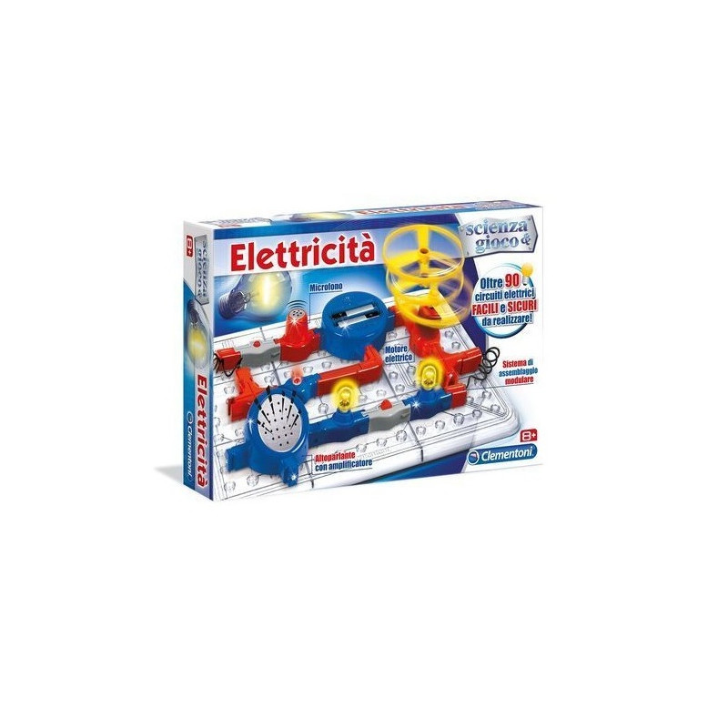 ELETTRICITA' 90 CIRCUITI ELETTRICI 45X31X7CM EAN 8005125139149 INGROSSO SCIENZA E GIOCO CLEMENTONI