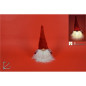 GNOMO NATALE 26CM C/LUCE CAPPELLO VELLUT ROSSO