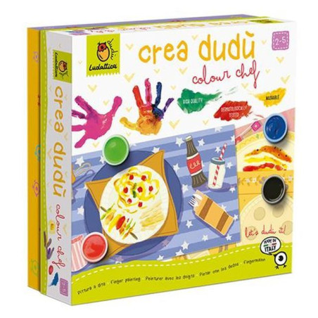 LUDATTICA CREA DUDU' PITTURA A DITA COLOR CHEF EAN 8057158621214 INGROSSO GIOCHI CREATIVI