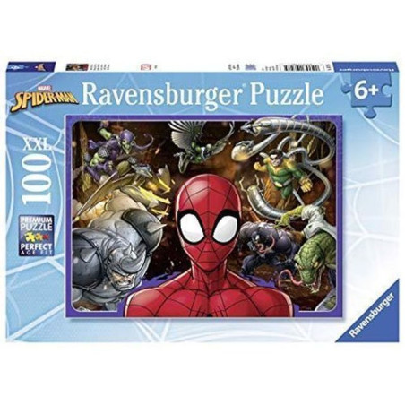 PUZZLE 100PZ XXL SPIDERMAN RAVENSBURGER +6 ANNI EAN 4005556107285 INGROSSO PUZZLE CLASSICI