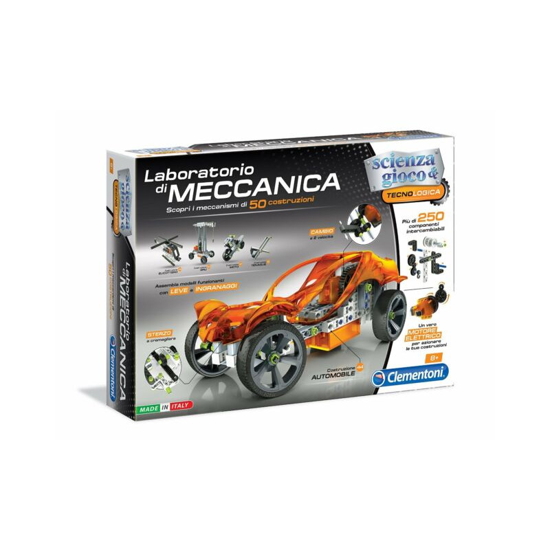 LABORATORIO DI MECCANICA 250 PEZZI 8+A 45X7X31CM EAN 8005125139408 INGROSSO SCIENZA E GIOCO CLEMENTONI