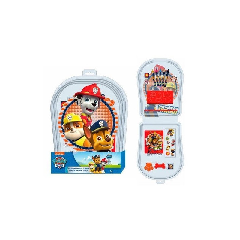 PAW PATROL VALIGETTA TRASPARENTE 15PZ 3+ 30X23CM EAN 8422535876585 INGROSSO SET PERSONAGGI CARTOON