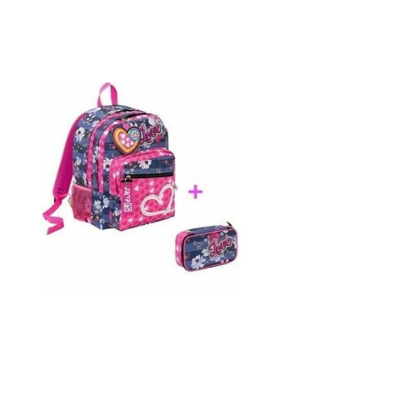 SCHOOLPACK SJ GANG EVER LOVE ZAINO DOP.SCOMP + QUICK CASE EAN 8011410470118 INGROSSO ZAINI SCUOLA