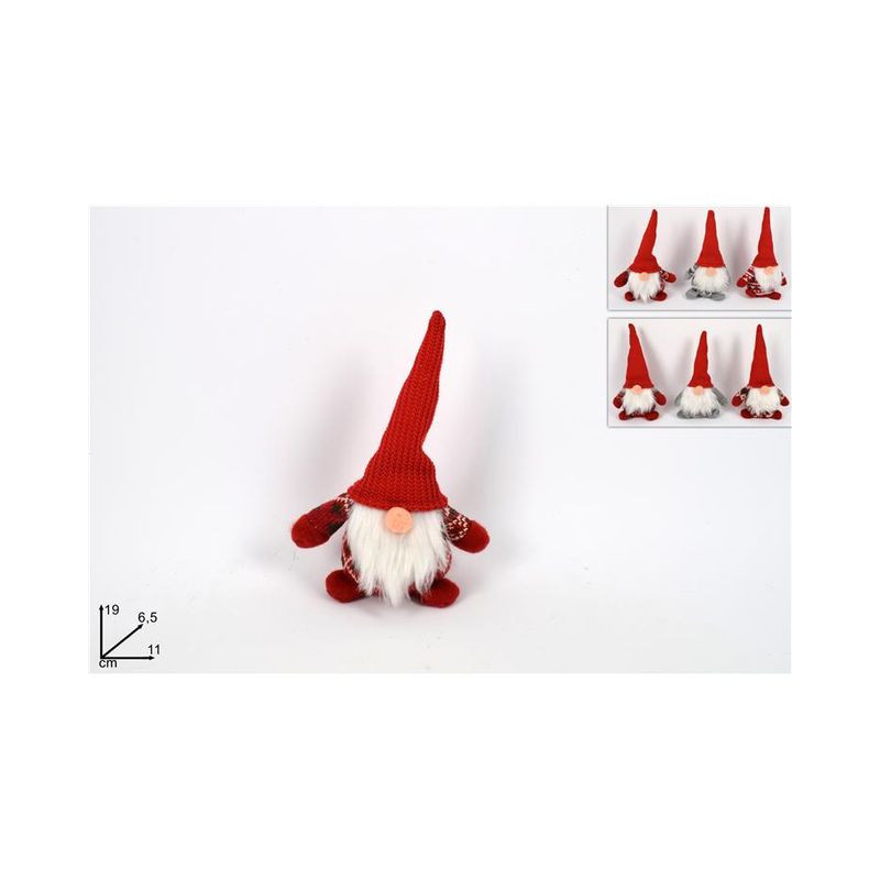 BABBO NATALE NORDICO 19CM 6 ASS SDH19-00 168ABCDEF EAN 8033113873621 INGROSSO PUPAZZI E GNOMI NATALIZI