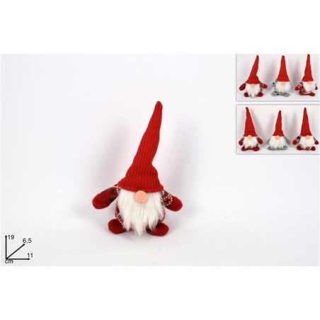 BABBO NATALE NORDICO 19CM 6 ASS SDH19-00 168ABCDEF EAN 8033113873621 INGROSSO PUPAZZI E GNOMI NATALIZI