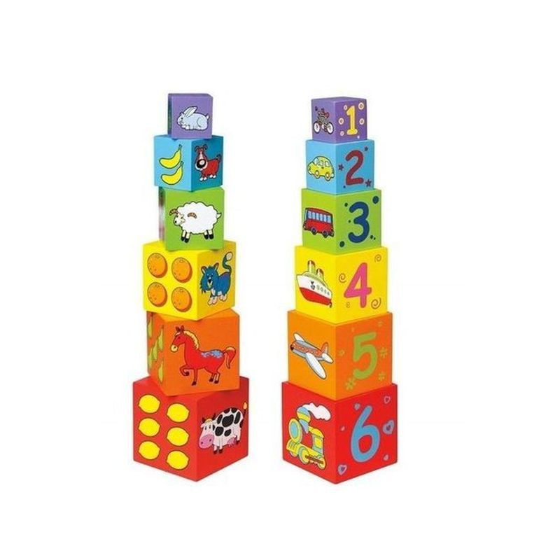 BLOCCHI IMPILABILI A INCASTRO IN LEGNO 13X13X13CM EAN 6934510594619 INGROSSO GIOCHI IN LEGNO