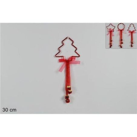 APPENDINO CON 4 CAMPANELLINI 3ASS ROSSO CY17166-1/R EAN 8033113634833 INGROSSO APPENDINI NATALIZI
