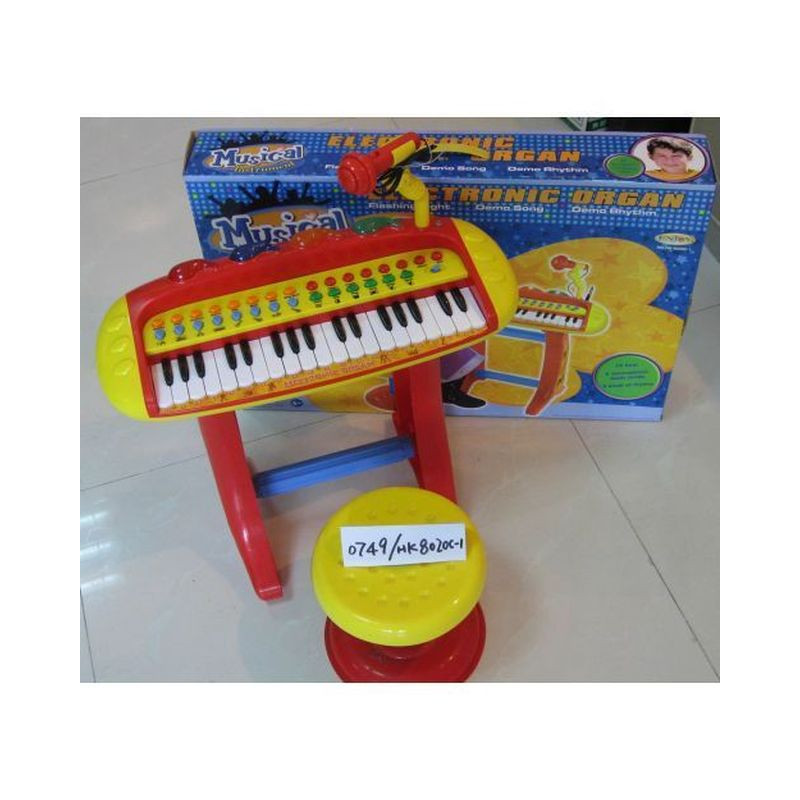 PIANOLA CON SGABELLO E MICROFONO +3ANNI 68X11X47CM EAN 4894103769263 INGROSSO PIANOLE E TASTIERE