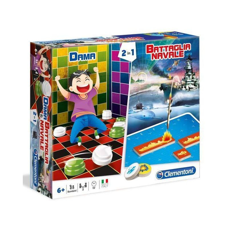 BATTAGLIA NAVALE E DAMA 28X24.5X5.5CM MADE IN ITALY EAN 8005125160839 INGROSSO GIOCHI DI SOCIETA