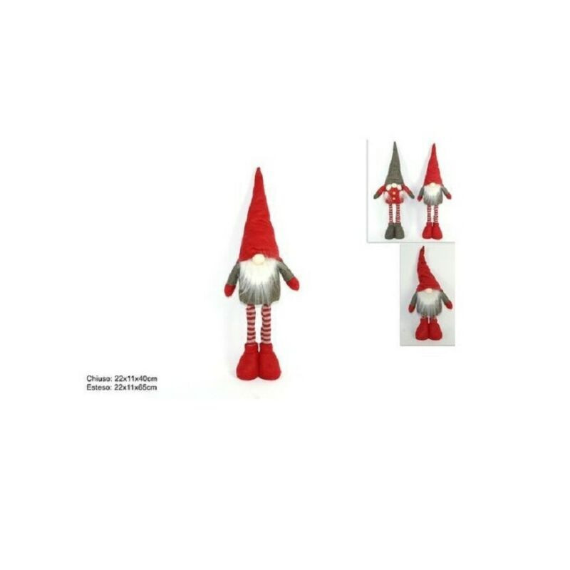 GNOMO DI NATALE GAMBE ESTENSIBILI 65CM 2 ASS S-ZL-02S EAN 8033113965227 INGROSSO PUPAZZI E GNOMI NATALIZI
