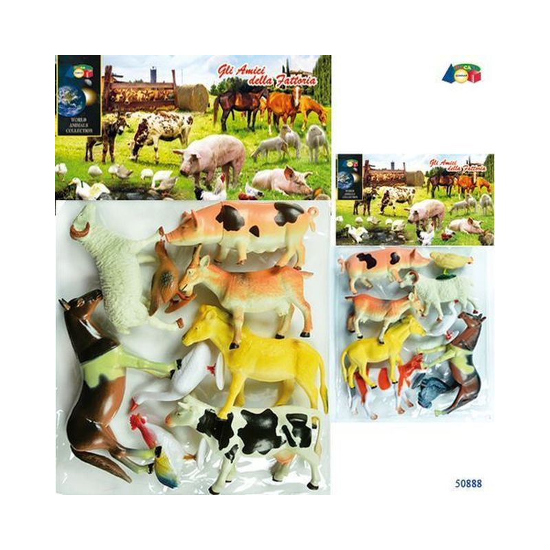 BUSTONE GLI AMICI DELLA FATTORIA ASS. 22X39CM +3ANNI EAN 8055742226586 INGROSSO BUSTE ANIMALI GIOCATTOLO