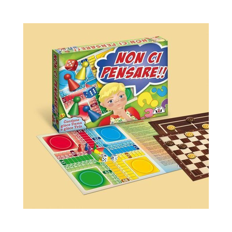 NON CI PENSARE 40X32X5.5CM TAVOLA DAMA E TRIA 29X29CM EAN 8000888001030 INGROSSO GIOCHI DI SOCIETA