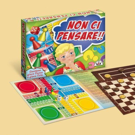 NON CI PENSARE 40X32X5.5CM TAVOLA DAMA E TRIA 29X29CM EAN 8000888001030 INGROSSO GIOCHI DI SOCIETA