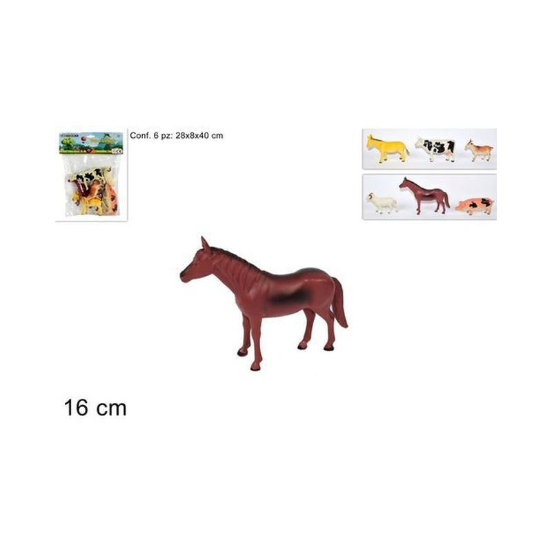 BUSTA 6 ANIMALI DELLA FATTORIA ASS MIS.1 PHC031306A16 EAN 8034048418611 INGROSSO BUSTE ANIMALI GIOCATTOLO