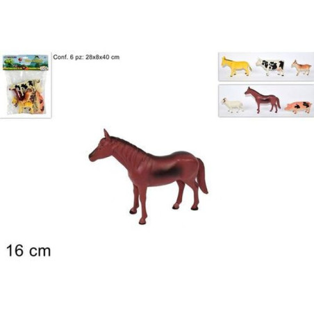 BUSTA 6 ANIMALI DELLA FATTORIA ASS MIS.1 PHC031306A16 EAN 8034048418611 INGROSSO BUSTE ANIMALI GIOCATTOLO