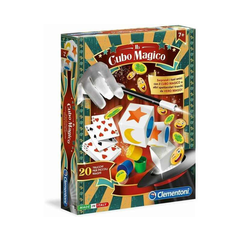 IL CUBO MAGICO C/20 TRUCCHI E BACCHETTA 22.5X29X4.7CM EAN 8005125160815 INGROSSO GIOCHI DI SOCIETA