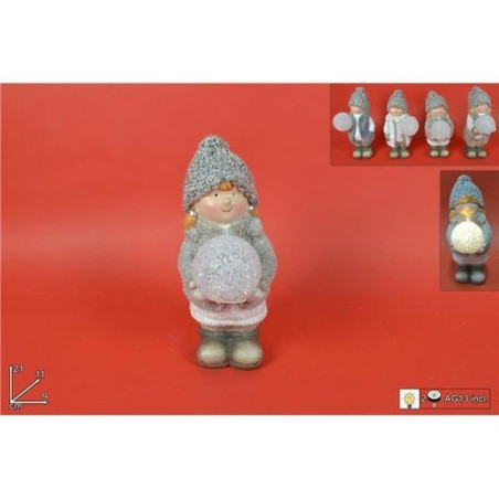 BIMBO/A C/PALLA LUMINOSA 21CM 4ASS LAM18 B235/LAM18B221 EAN 8033113854903 INGROSSO OGGETTISTICA NATALIZIA