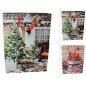 BUSTA REGALO DECORO NATALIZIO C/SCOZZESE 2ASS 50X72X16CM EAN 8033113684111 INGROSSO SACCHETTI E SHOPPER NATALIZI