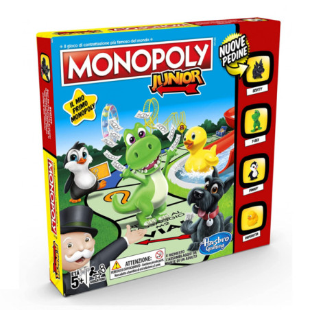 MONOPOLY JUNIOR 2-4GIOCATORI 4 PERSONAGG 267X267X50MM. EAN 5010993557622 INGROSSO GIOCHI DI SOCIETA