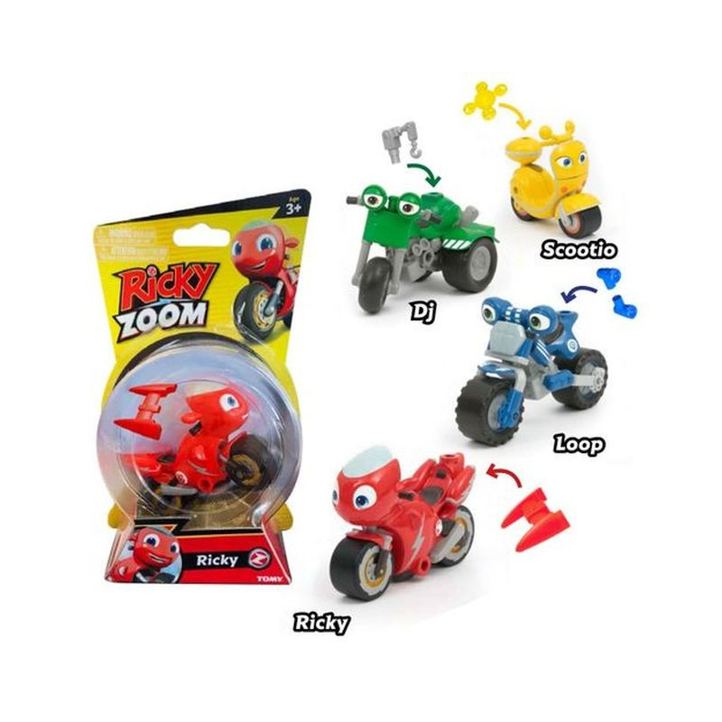 RICKY ZOOM - VEICOLO RUOTA LIBERA 8,5CM SINGOLO ASS. 4 EAN 8056379081449 INGROSSO PERSONAGGI CARTOON E DISNEY