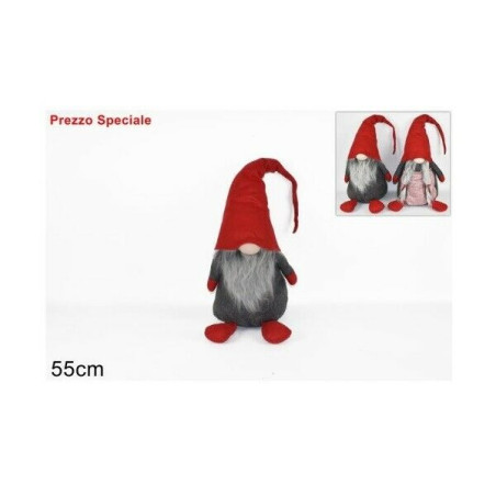 GNOMO DI NATALE 55CM 2ASS.GRIGIO ART ST8 047AB/85X25X25CM EAN 8033113863974 INGROSSO PUPAZZI E GNOMI NATALIZI