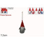 APPENDINO GNOMO DI NATALE 5COL.IN DISPL. ST8051ABCDE/7.5CM EAN 8033113864056 INGROSSO APPENDINI NATALIZI