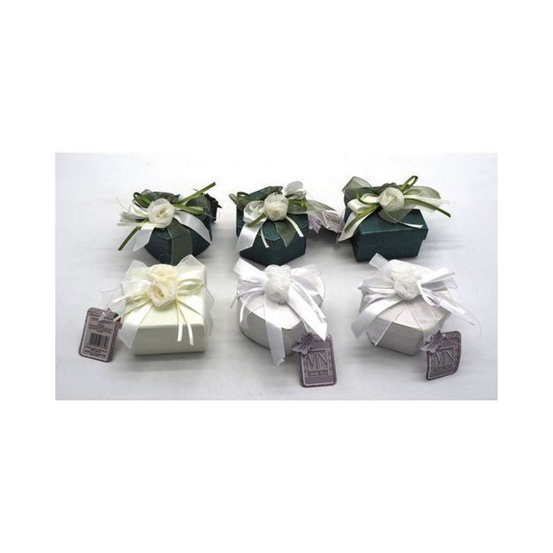 SCATOLINA COLORATA C/FIOCCO SU COPERCHIO H.4.5X8X7.5CM CA. 6ASS.TI