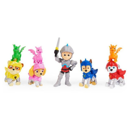 PAW PATROL RESCUE KNIGHTS GIFT PACK 5 PERSONAGGI E 3 DRAGHI EAN 0778988383148 INGROSSO PERSONAGGI CARTOON E DISNEY