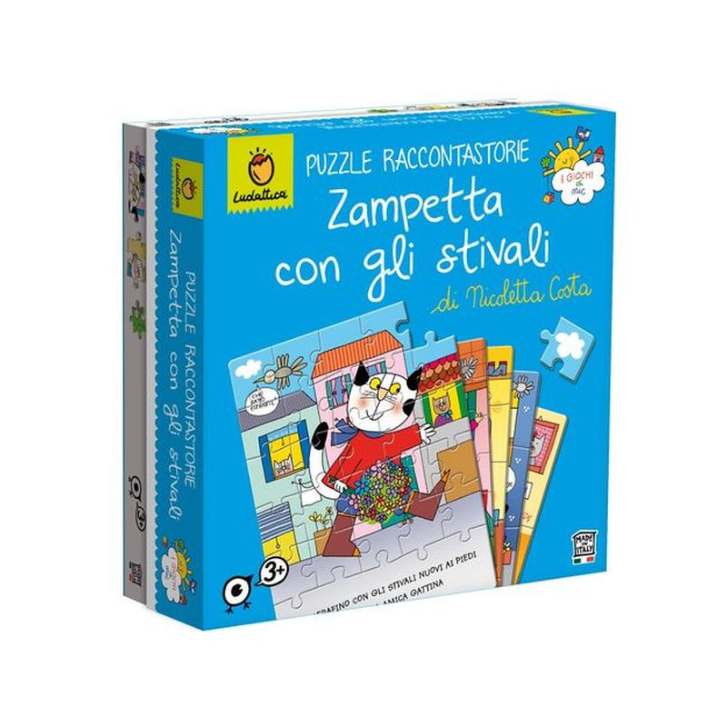 PUZZLE RACCONTA STORIE DI N. COSTA ZAMPETTA CON GLI STIVALI EAN 8008324081684 INGROSSO GIOCHI CREATIVI