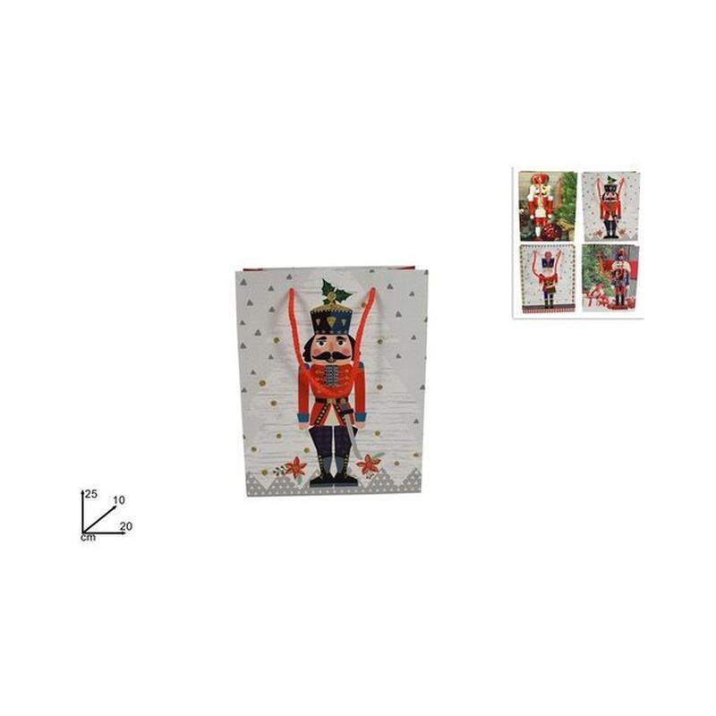 BUSTA REGALO SOLDATO SCHIACCIANOCI 4 ASS .20X25X10 ART.V4-1803 EAN 8033113914959 INGROSSO SACCHETTI E SHOPPER NATALIZI