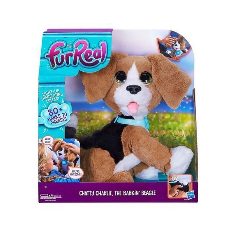 FUR REAL CHARLIE CANE 305X330X152MM +4A PILE INCLUSE - HASBRO EAN 5010993400256 INGROSSO GIOCATTOLI IN PUBBLICITA'