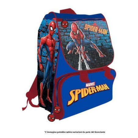 ZAINO ESTENSIBILE 40CM SPIDERMAN SPALLACCI IMBOTTITI C/CATARIFRANGENTI EAN 8032780917195 INGROSSO ZAINI SCUOLA