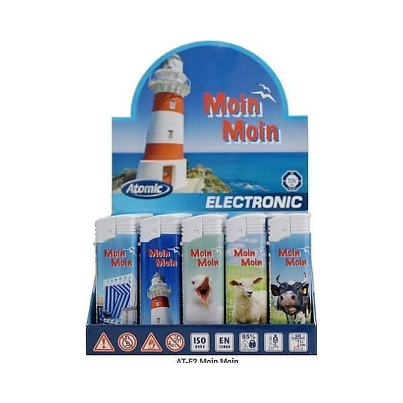 ACCENDINO MOIN MOIN ELETTRONICO 50 MAXI SOFTFLAME RICARICABILE ATOMIC EAN 4014663136309 INGROSSO ACCENDINI