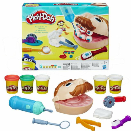 PLAYDOH DOTT. TRAPANINO ACCESS. DENTISTA 5 VASETTI.279X216X67MM. EAN 5010994956653 INGROSSO PASTA PER MODELLARE DIDO