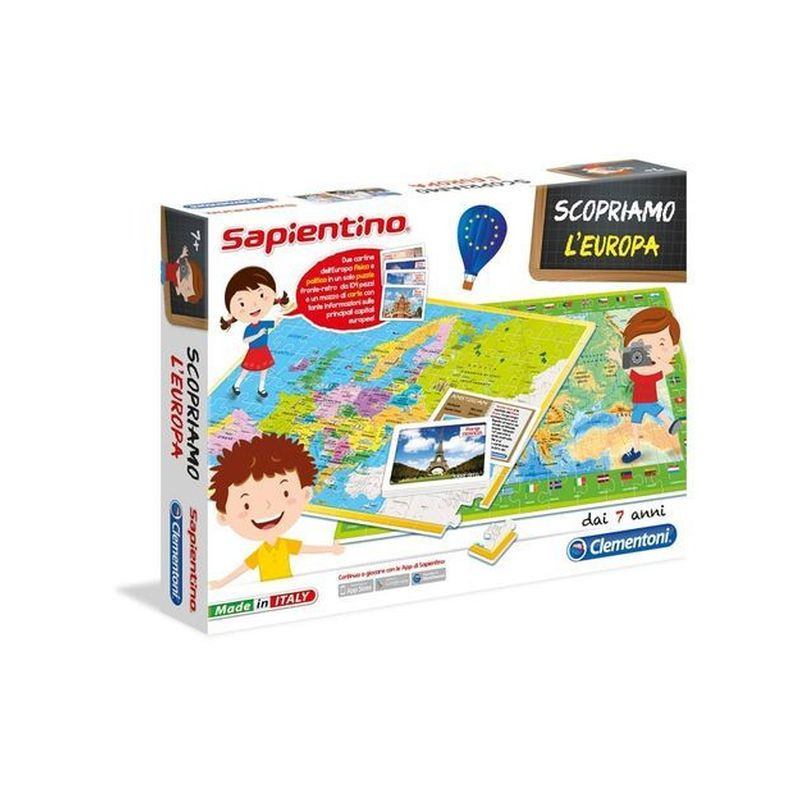 SCOPRIAMO EUROPA 34.5X25.5X4.5CM +7A GIOCO 2 IN 1: PUZZLE + QUIZ EAN 8005125120277 INGROSSO GIOCHI SAPIENTINO