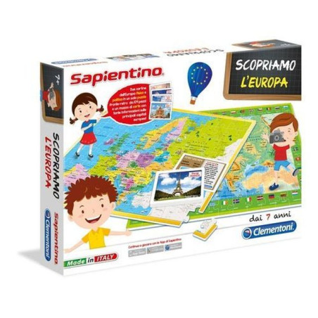 SCOPRIAMO EUROPA 34.5X25.5X4.5CM +7A GIOCO 2 IN 1: PUZZLE + QUIZ EAN 8005125120277 INGROSSO GIOCHI SAPIENTINO