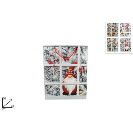 BUSTA REGALO FINESTRA C/PAESAGGIO INNEV ATO 4ASS 50X38X11CM YS20-002 EAN 8053482064963 INGROSSO SACCHETTI E SHOPPER NATALIZI