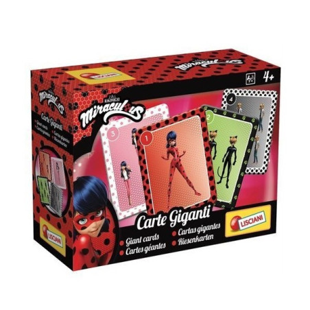 LADYBUG GIANT CARDS 40 CARTE GIGANTI 17.3X6X13.3CM GIOCO DI SOCIETA' EAN 8008324066063 INGROSSO GIOCHI DI CARTE
