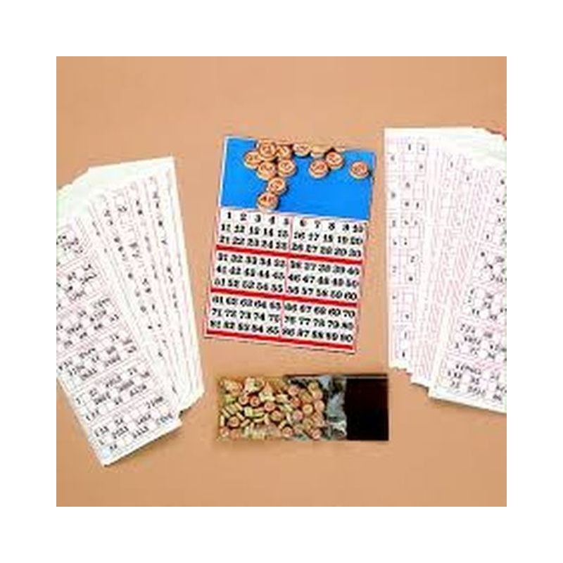 TOMBOLA 1200 CARTELLE CON PALLINE CARTELLONE E SACCHETTO PORTANUMERI EAN 8000888000958 INGROSSO GIOCHI DI SOCIETA