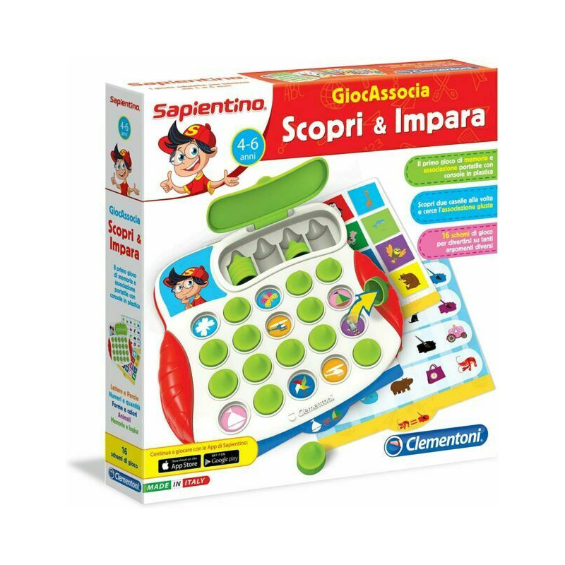 GIOCASSOCIA SCOPRI E IMPARA 30X30X5CM 4/6ANNI - SAPIENTINO/CLEMENTONI EAN 8005125133949 INGROSSO SAPIENTINO