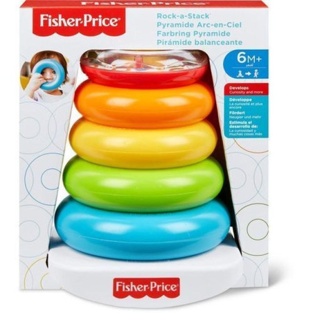 FISHER PRICE NUOVA PIRAMIDE 5 ANELLI 6/36MESI - 20.5X18X12CM - MATTEL EAN 0887961520576 INGROSSO GIOCHI PRIMA INFANZIA