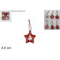 APPENDINI NATALIZI METALLO 2ASS 9PZ ALBE RO/STELLA ROSS NH-2016QM6003RED EAN 8033113644856 INGROSSO APPENDINI NATALIZI