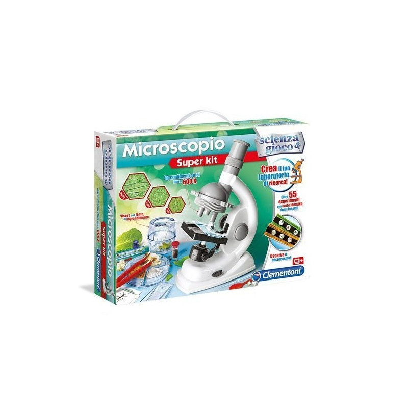 MICROSCOPIO SUPER KIT 55 ESPERIMENTI 45X31X7CM CON RICCA STRUMENTAZIONE EAN 8005125139675 INGROSSO SCIENZA E GIOCO CLEMENTONI