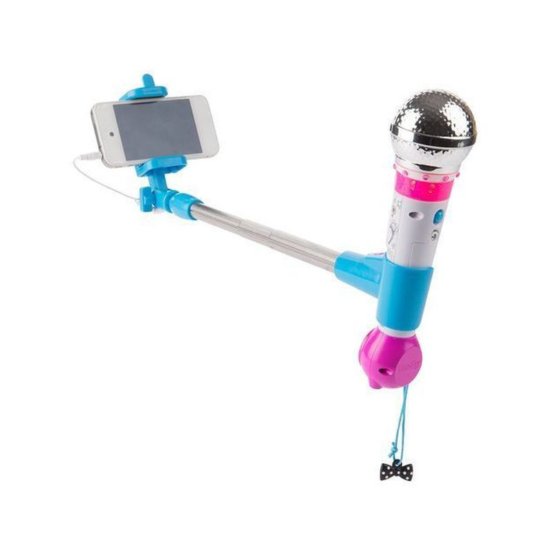 MAGGIE & BIANCA MICROFONO SELFIE 410X55X210MM-SI ILLUMINA A RITMO MUSICA EAN 3032165201173 INGROSSO ACCESSORI MUSICALI